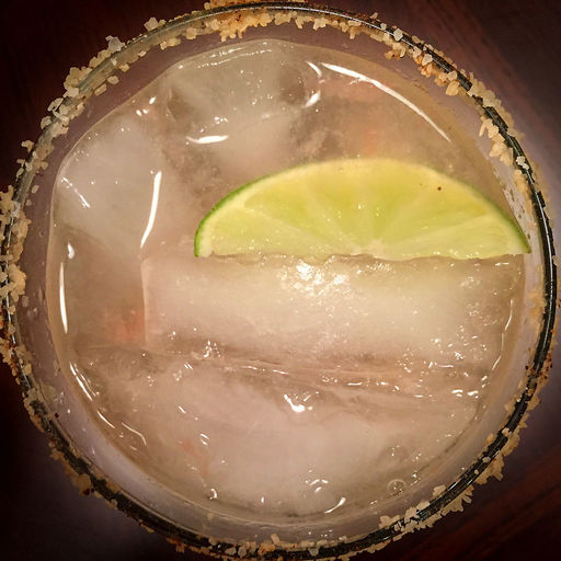 grapefruit margarita with chipotle-salted rim