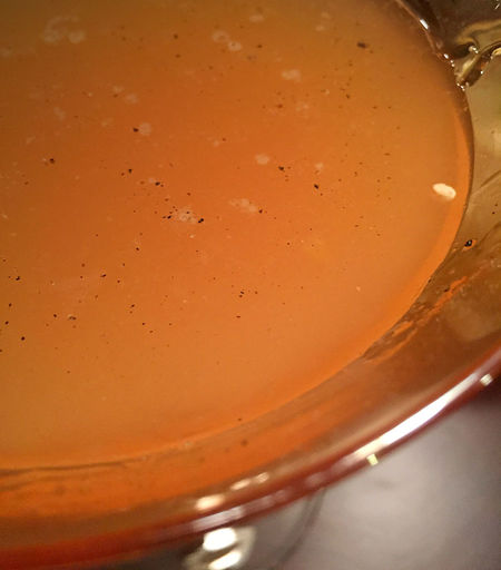 Grapefruit cocktail with salt and pepper and honey finish